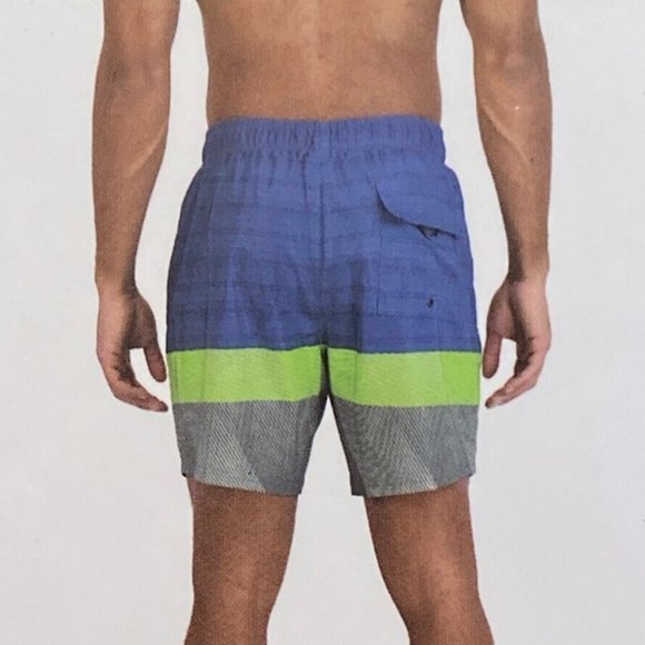 SPYDER Blue Green Swim Shorts Mens Size XL Quick Dry UPF 30+ Boxer Line… - Picture 4 of 10
